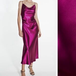 Zara Backless Fuchsia Dress